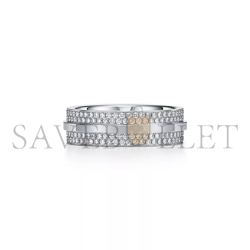 TIFFANY T WIDE PAVÉ DIAMOND RING 60150895